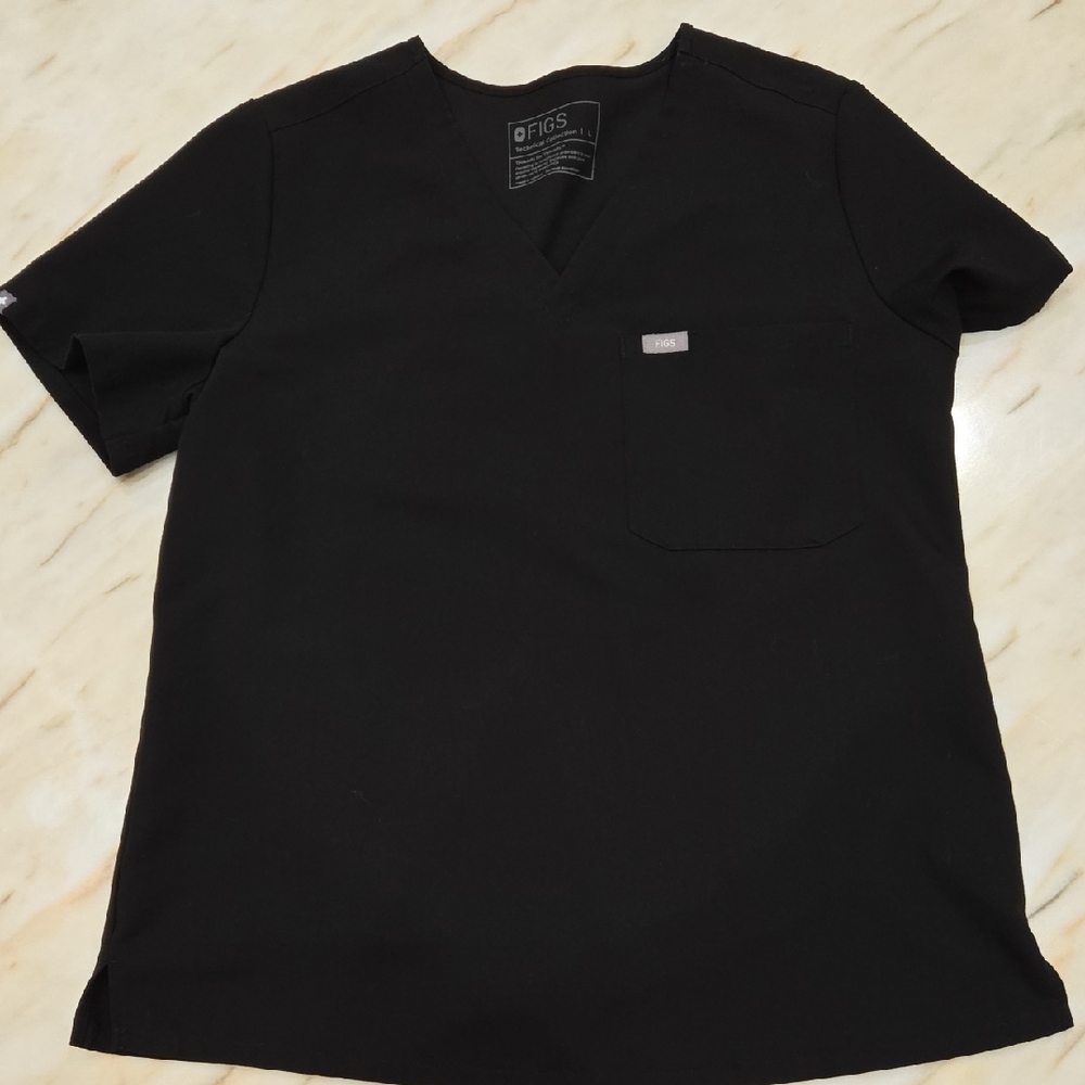 Figs Black Catarina One Pocket Scrub top.  Like new.